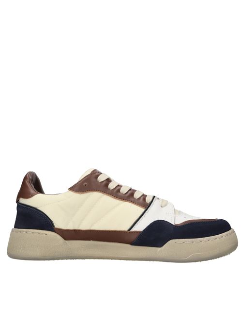 Sneakers in pelle e tessuto MONO WAY | BANGO UOMO NYLONBIANCO-BEIGE-BLU-MARRONE